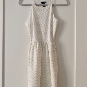 AQUA summer dress White with gold/ Size M